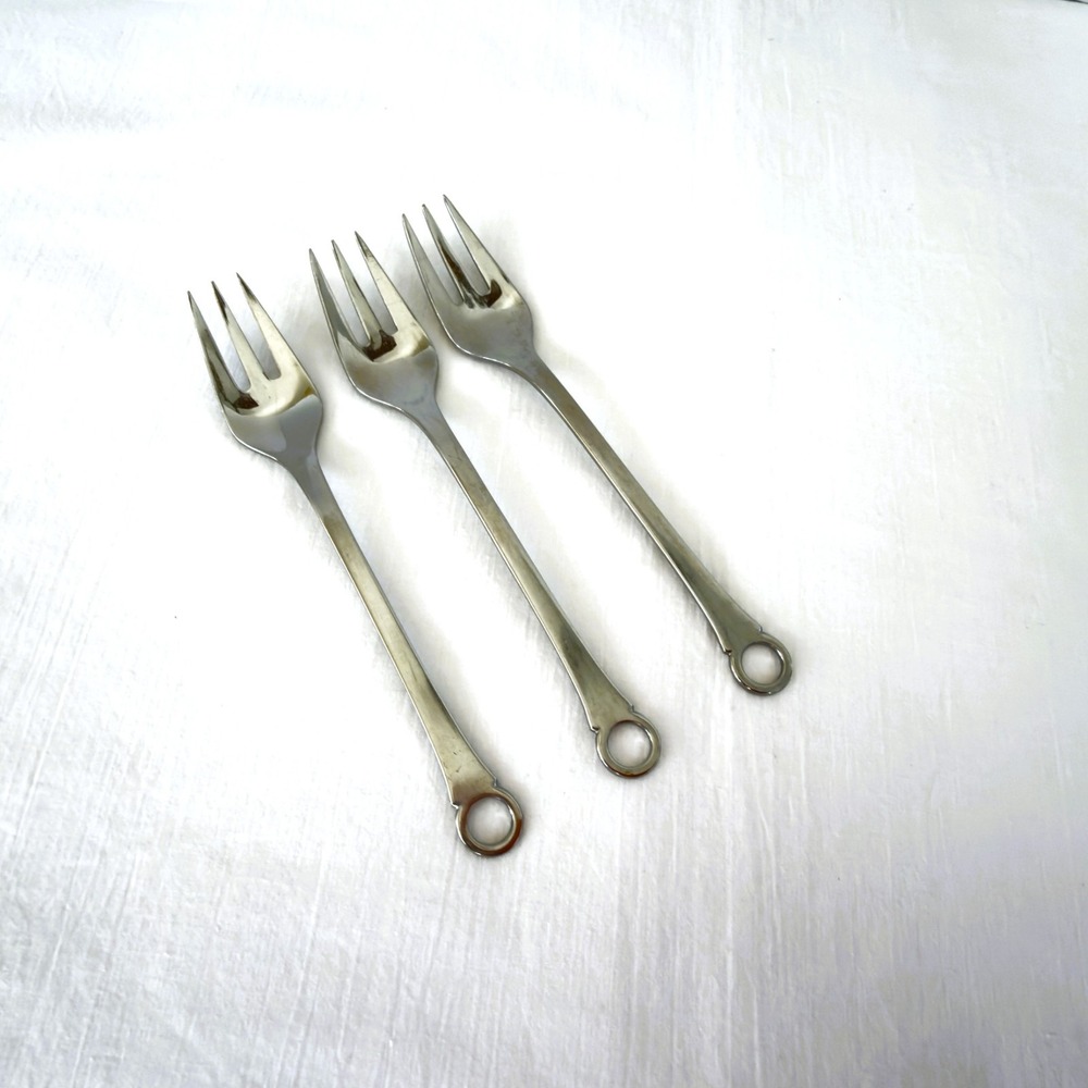 Frigast Denmark PANTRY 18/8 Stainless Flatware Set of 3 Salad Forks 6.5"